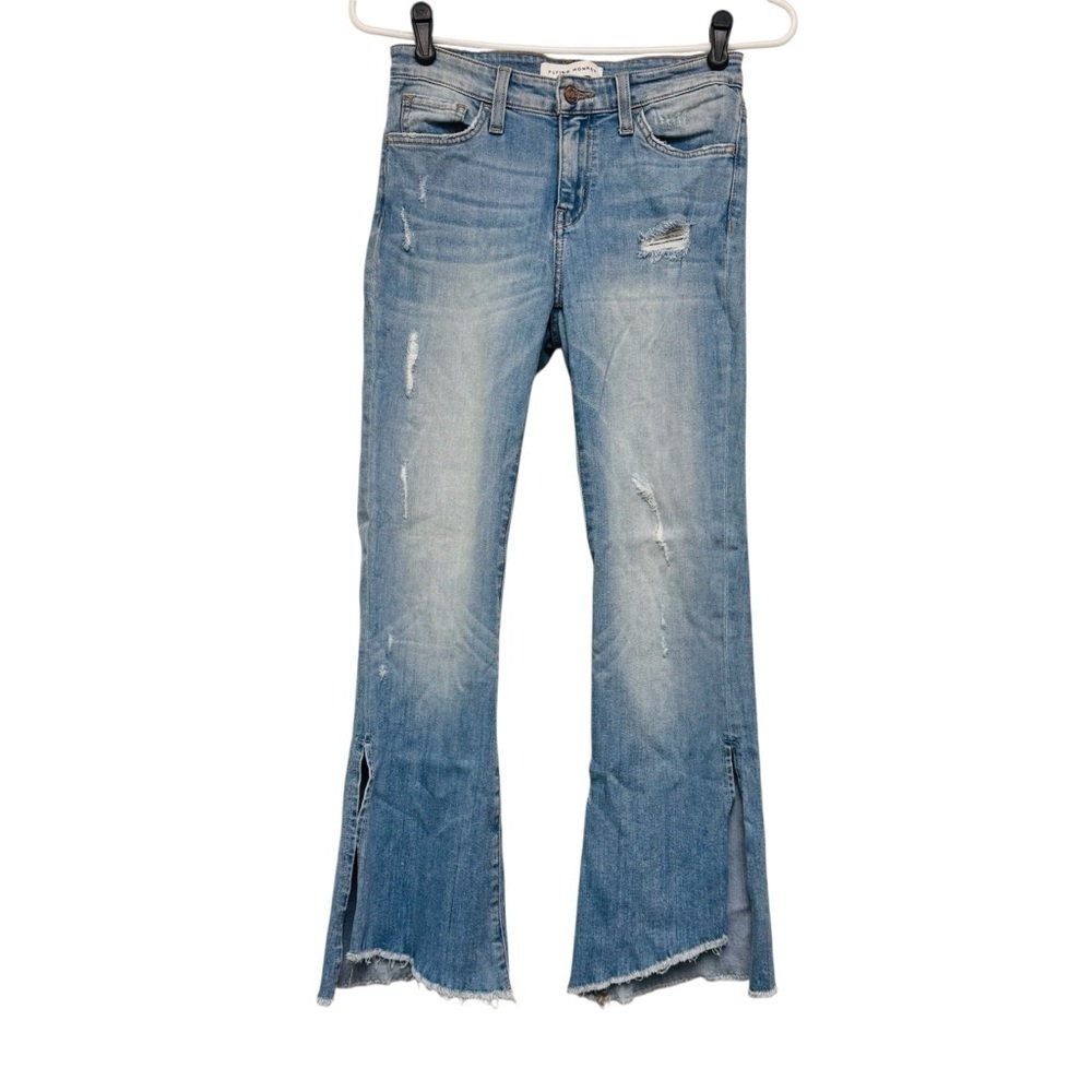 Flying Monkey Split Hem Flare Jeans